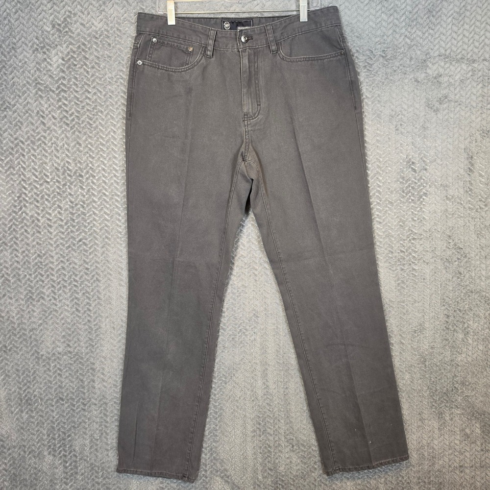 Weatherproof Rugged Outdoor Straight Leg Cotton Canvas Pants Coal Gray 34x32
